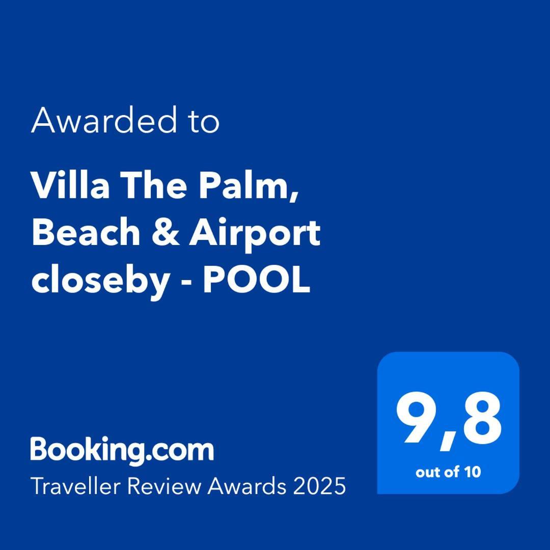 Villa The Palm, Beach & Airport Closeby - Pool Pórto Ráfti Exterior photo